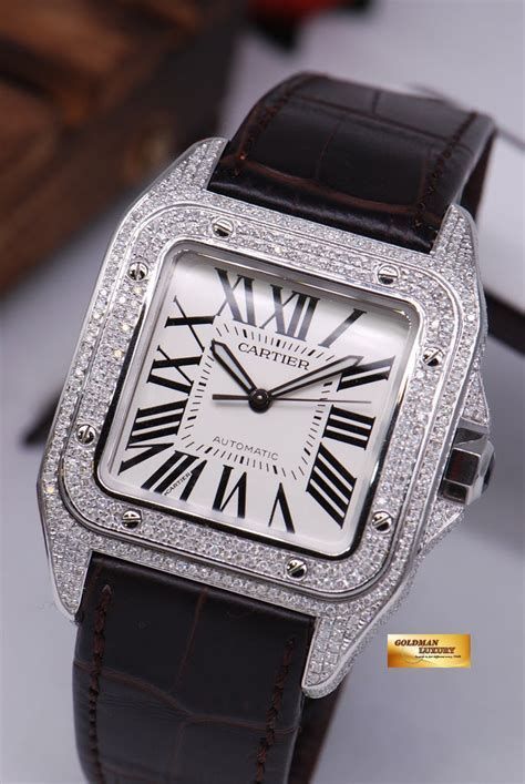 cartier santos 100 xl diamond black|cartier santos 100 xl price.